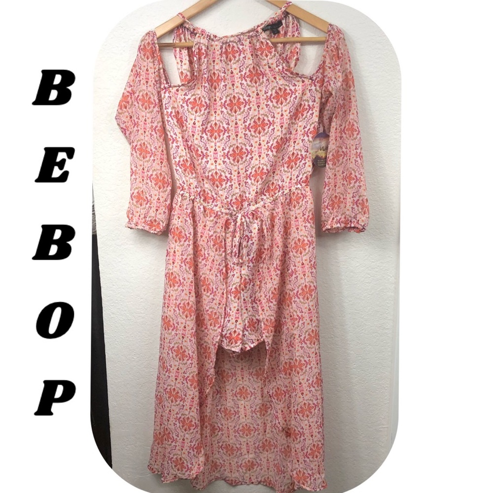 NWT Bebop Cold Shoulder Romper Longsleeve Md Flowy